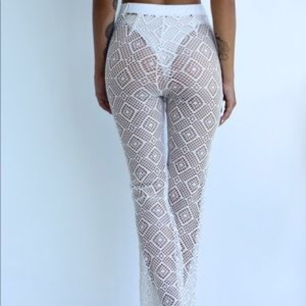 Kira Swim Isla Beach Cover Up Pants White